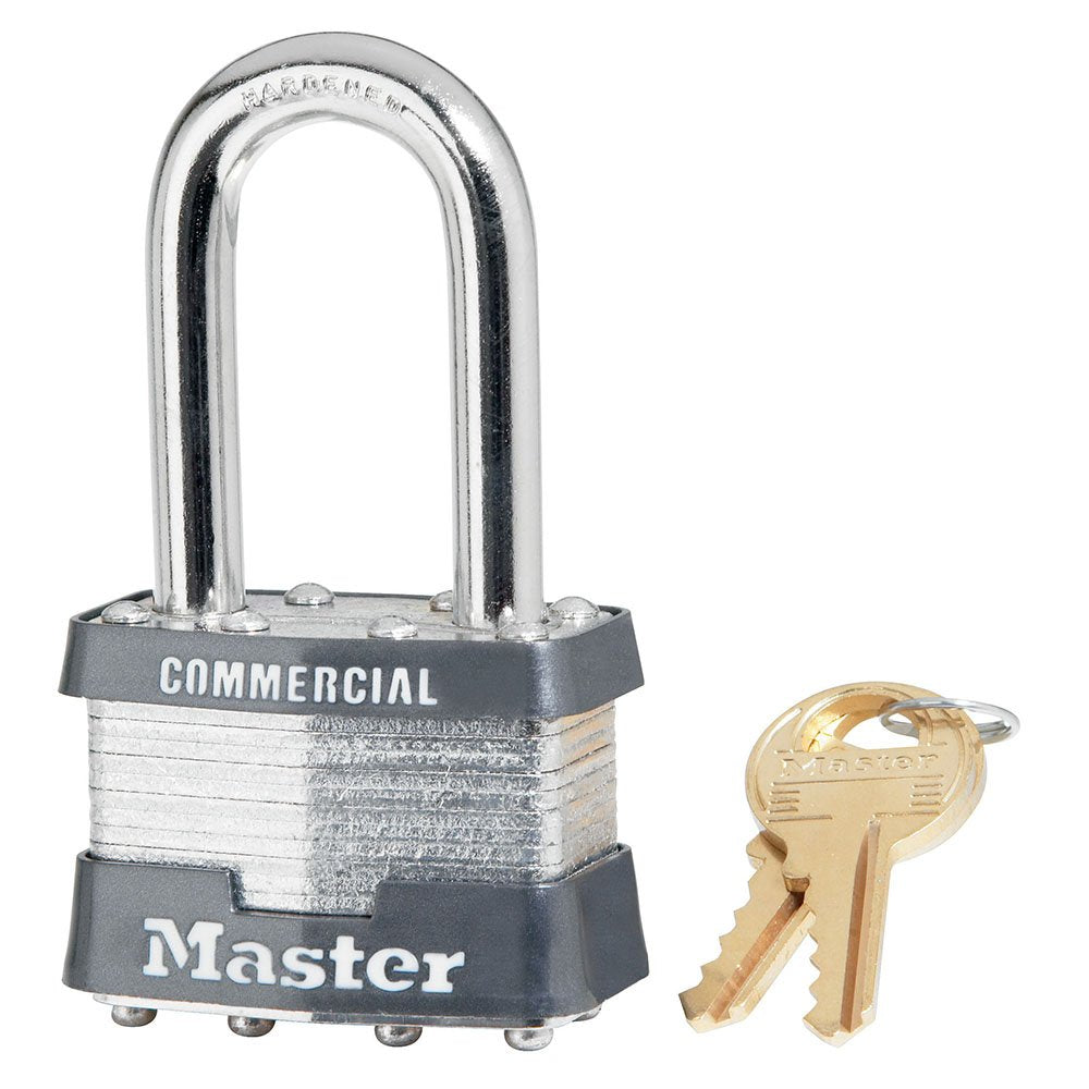 Master Lock 1-3/4 Laminated Steel Padlock; 1-1/2 Shackle, 24/Case