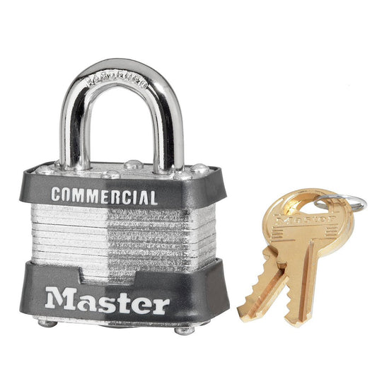 Master Lock 4 Pin Tumbler Safety Padlock Keyed Different, 4/Box