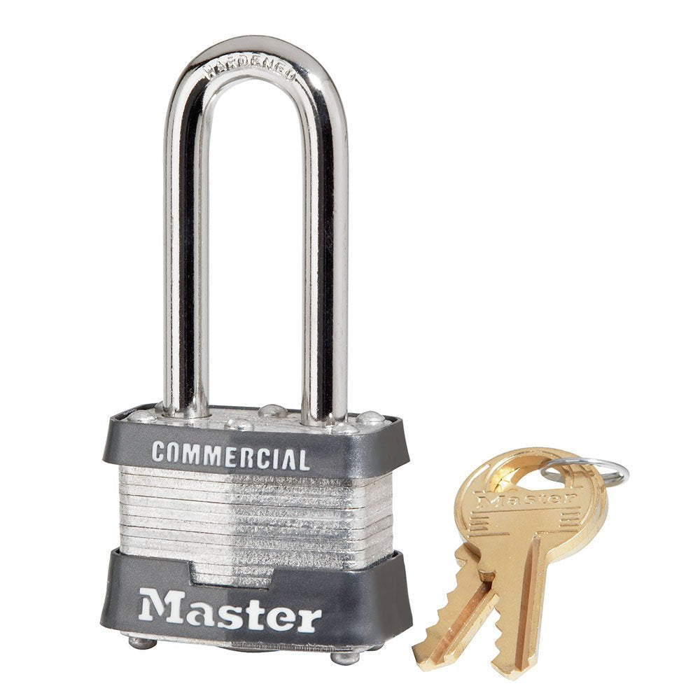 Master Lock 4 Pin Tumbler Safety Padlock Keyed Diff. 1-9/16", 4/Box