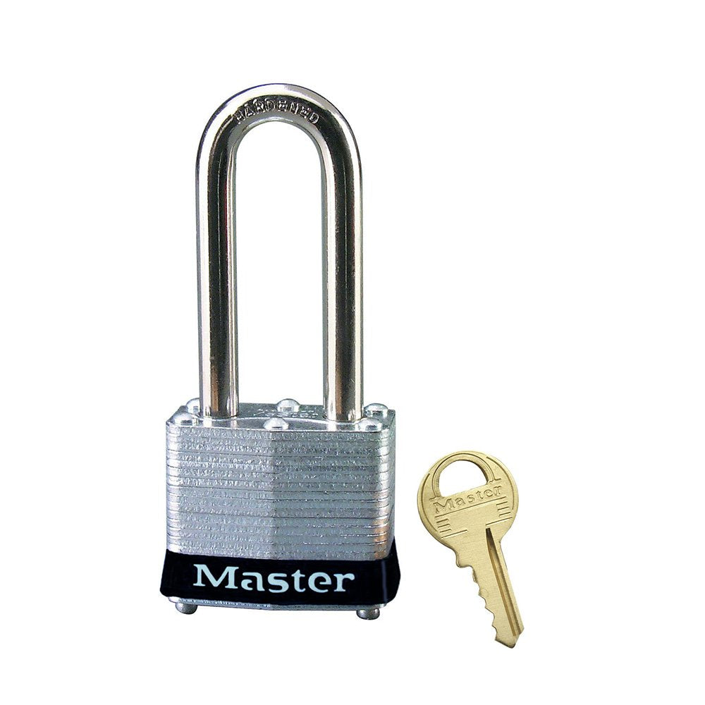 Master Lock Black Lmntd Steel Safetypadlock; 2 IN Shackle, 6/Box