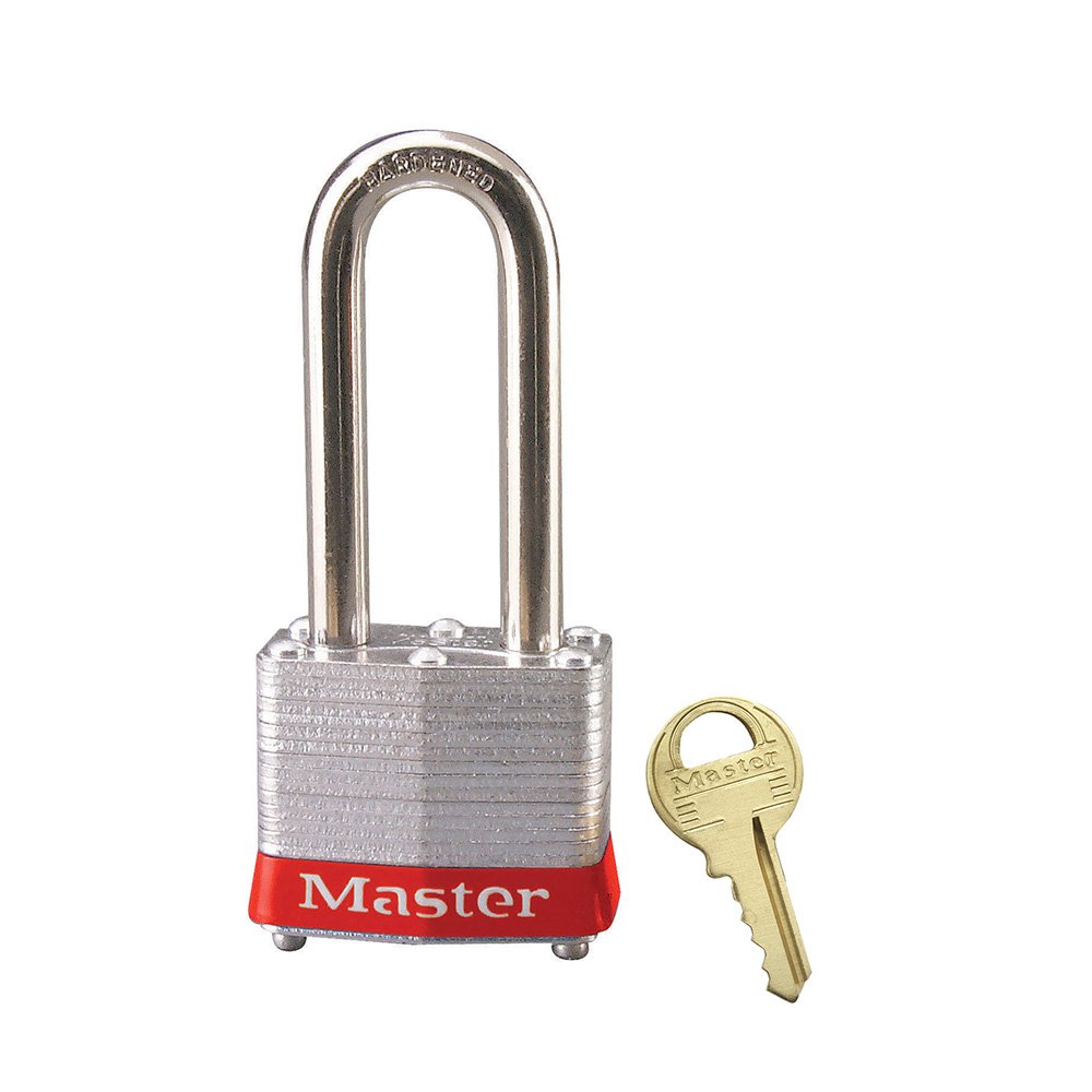 Master Lock RED Safety Lockout Padlock W/2" Shackle