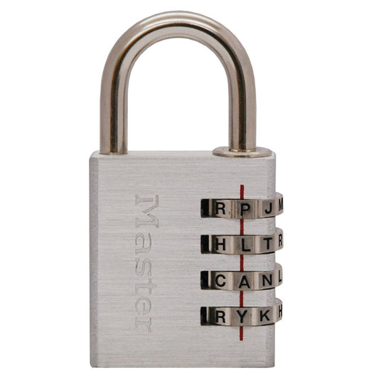 Master Lock 1-9/16" Brushed Aluminumcombination Padlock