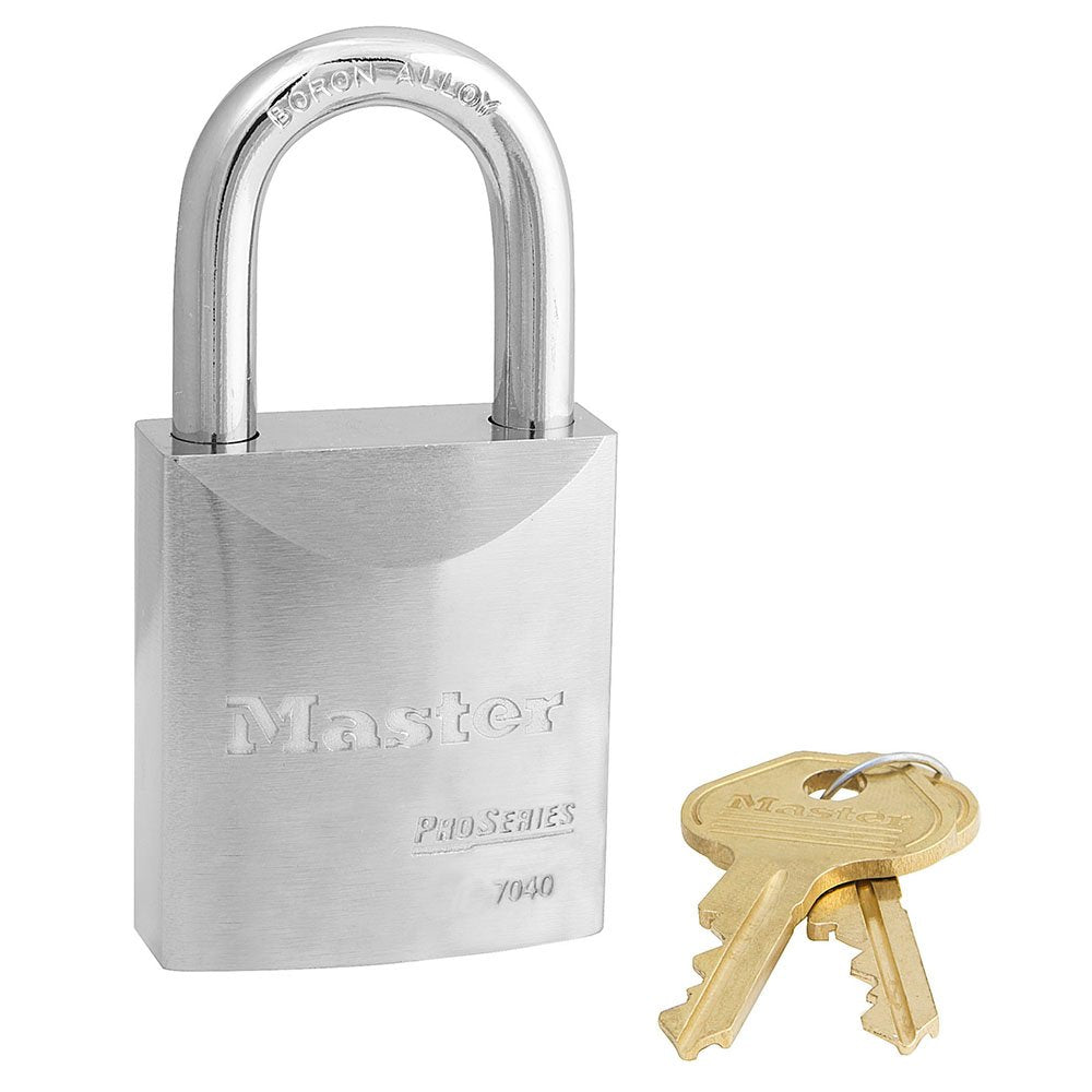 Master Lock 5 Pin Solid Steel Padlock Keyed Diffe, 6/Box