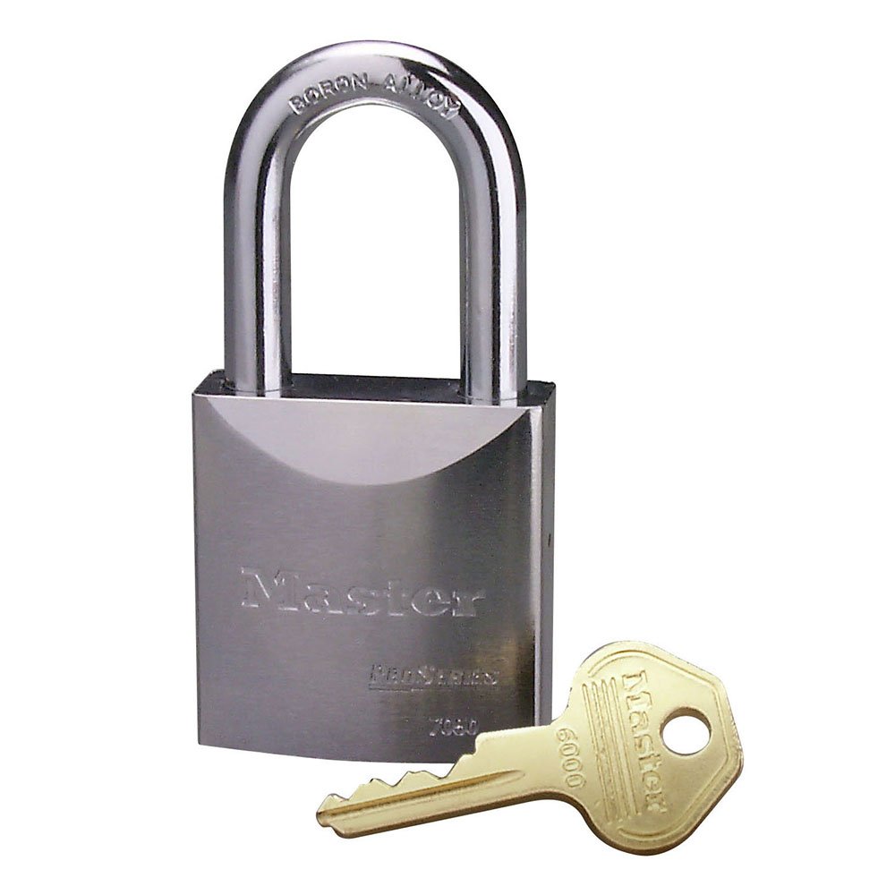 Master Lock 5 Pin Solid Steel Padlock Keyed Diffe, 6/Box