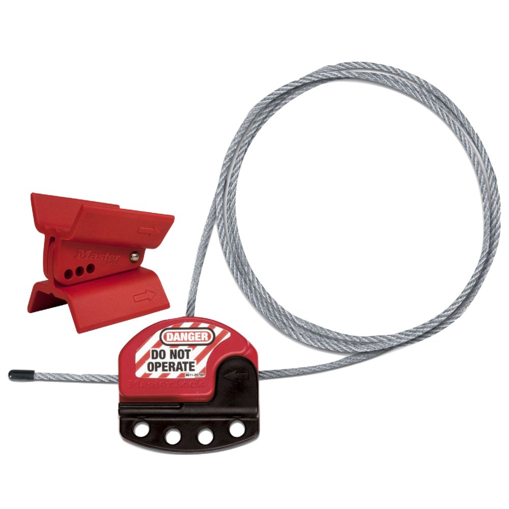 Master Lock Butterfly Valve Lockoutdevice W 3-FOOT Cable L