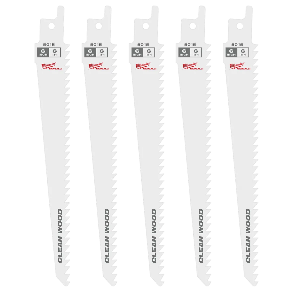 Milwaukee Tool 6" 6TPI Super Sawzall BL, 5/Pack