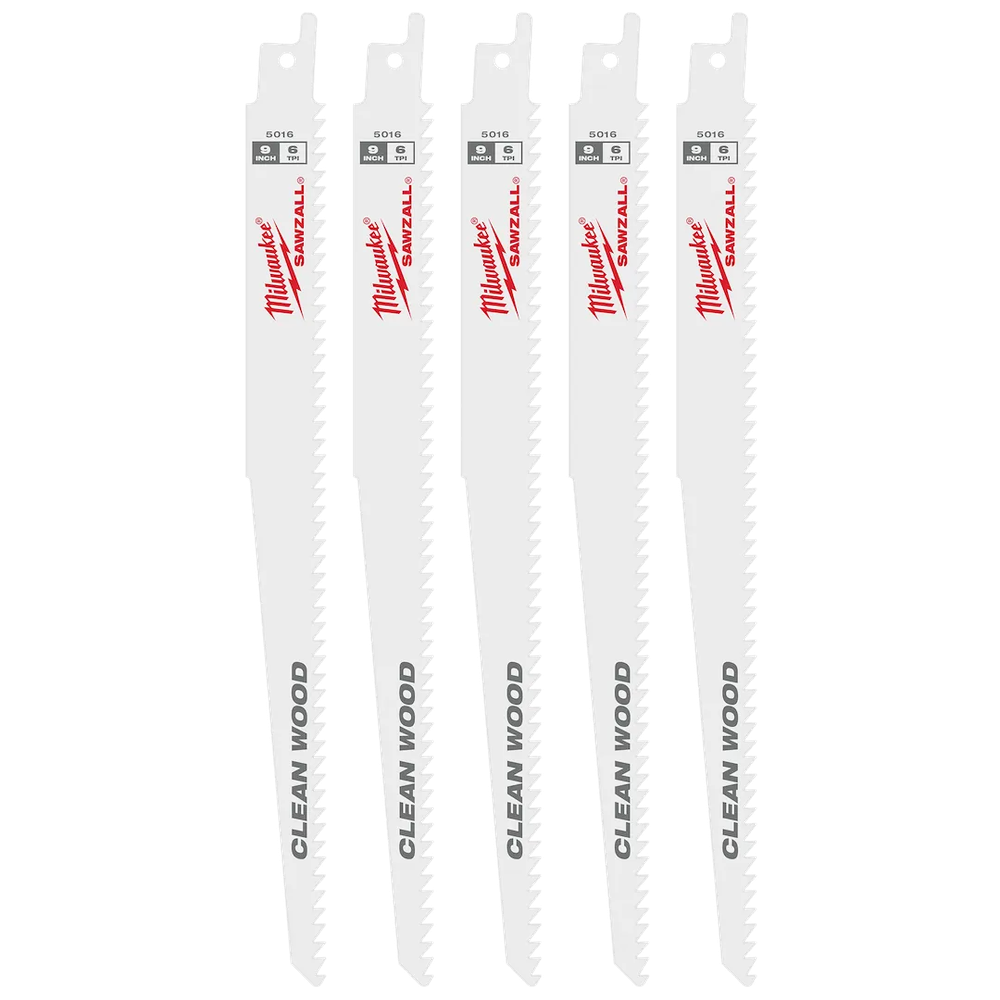 Milwaukee Tool 9" 6TPI Super Sawzall BL, 5/Pack