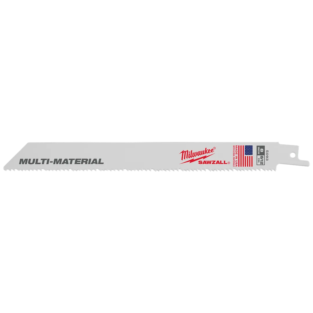 Milwaukee Tool 8" 8/12TPI Super Sawzall, 5/Pack