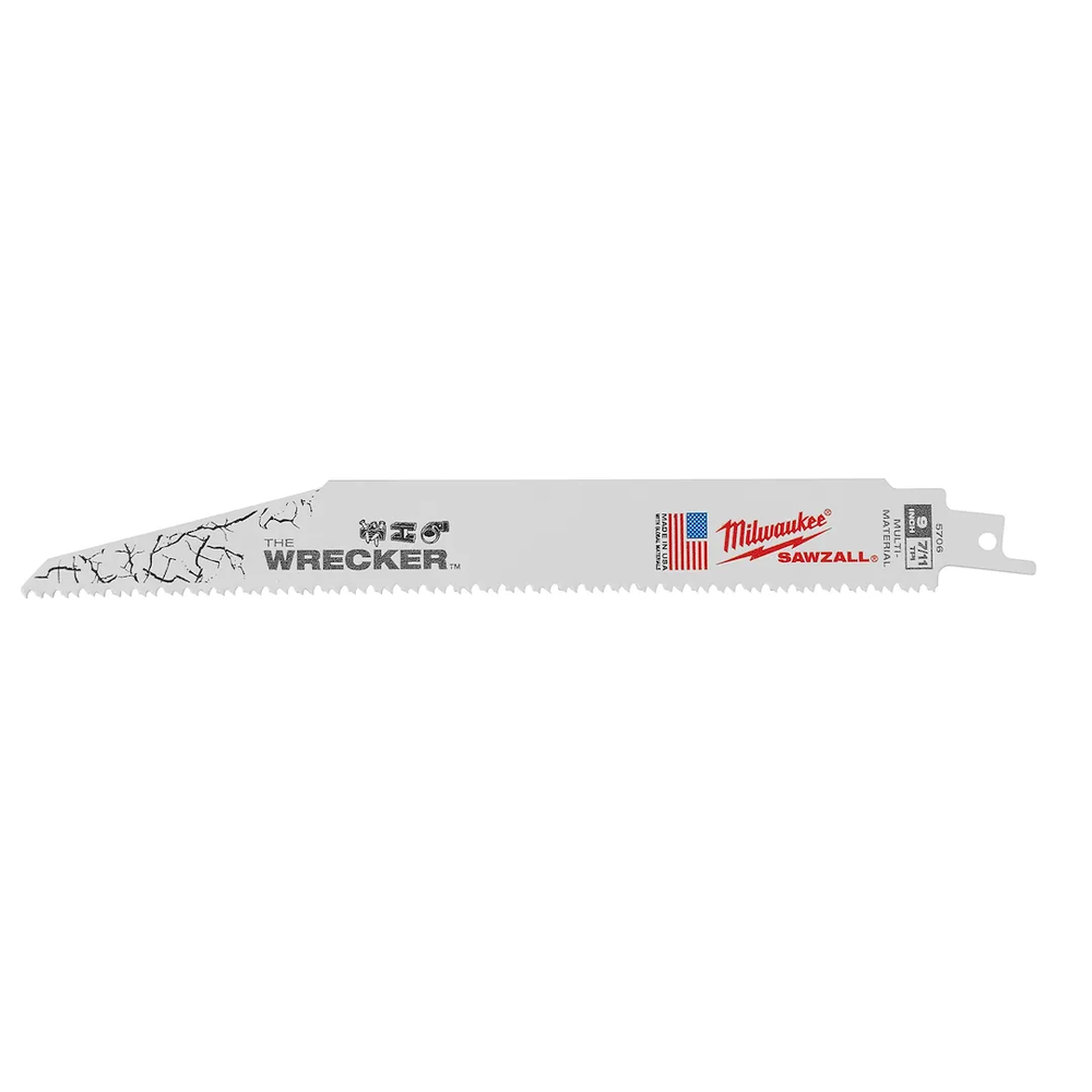 Milwaukee Tool Super Sawzall Blade 8T 9LG Wrecker, 5/Pack