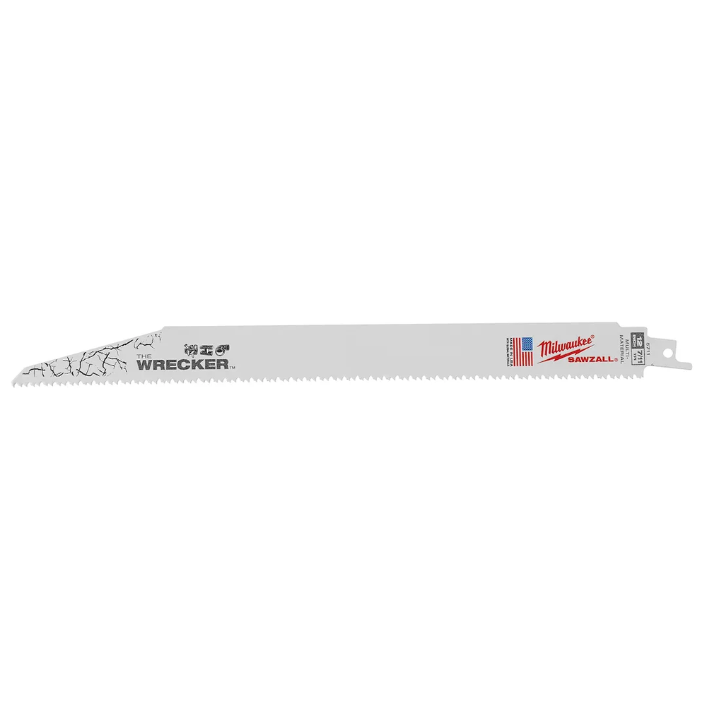 Milwaukee Tool Super Sawzall Blade 8T 12LG Wrecker, 5/Pack