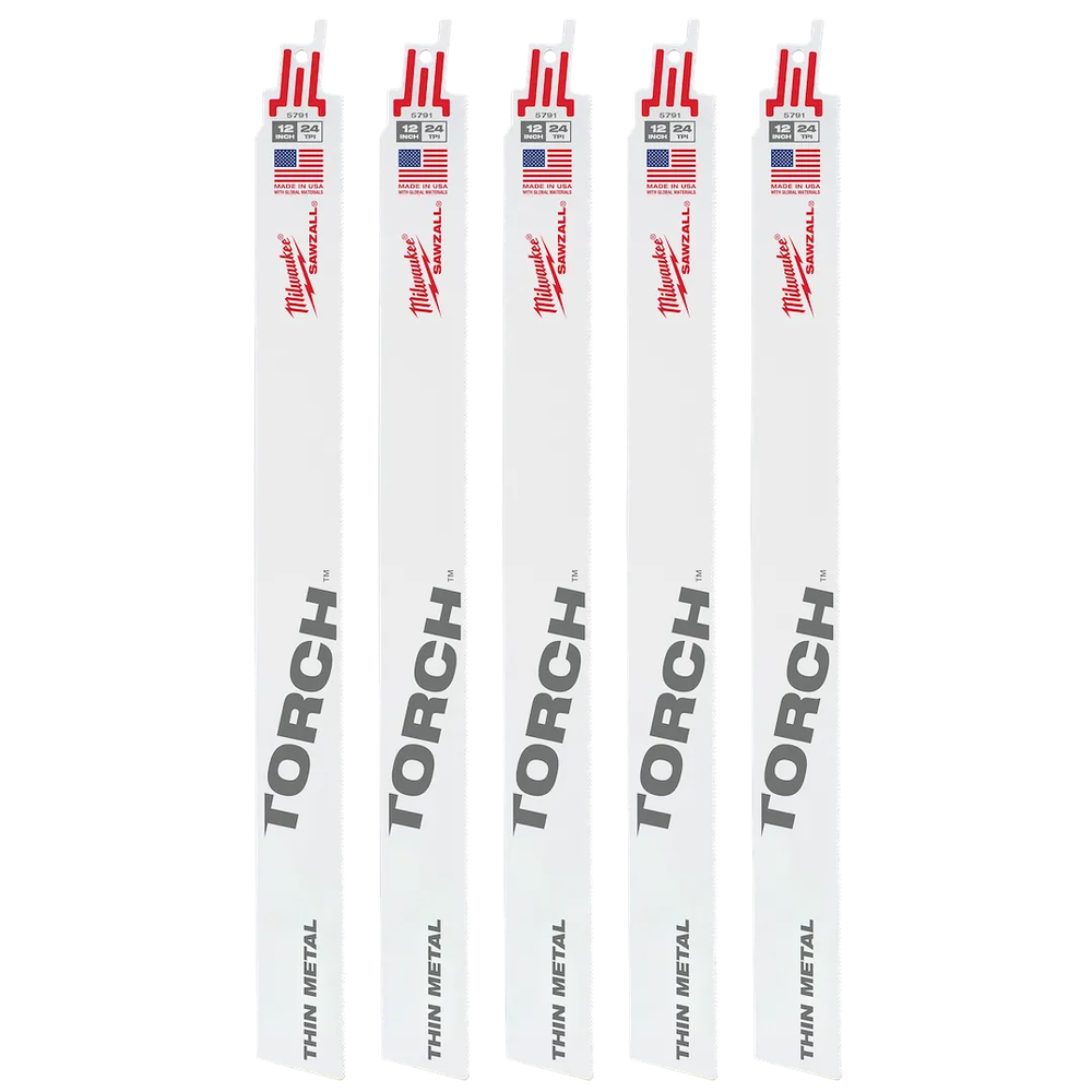 Milwaukee Tool Super Sawzall 24T 12L Torch 5P, 5/Pack