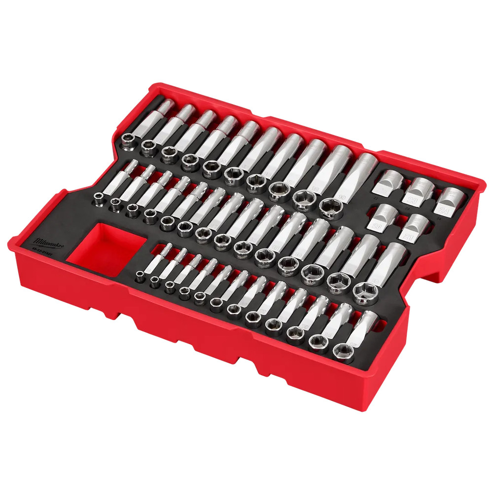 Milwaukee Tool 77PC Metric Socket Set W/ Tray (Set)