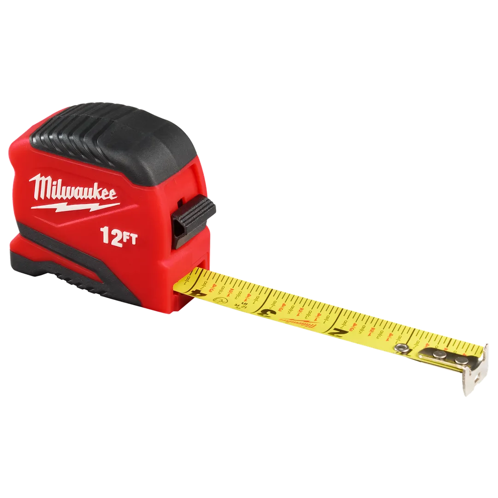Milwaukee Tool 12FT Compact Tape Measure, 5/Box