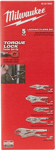 Milwaukee Tool 5 PC. Torque Lock Locking Pliers Kit (Kit)