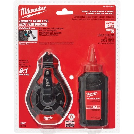 Milwaukee Tool 100' Bold Line Kit W/ RED Chalk
