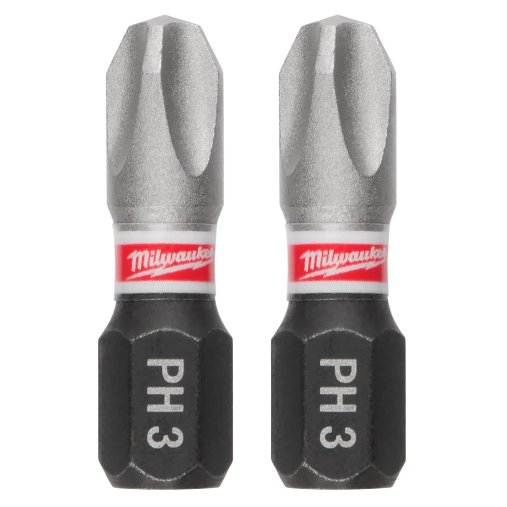 Milwaukee Tool Shockwave Impact Phillips #3 Insert Bits, 25/Pack