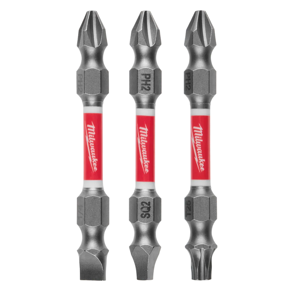 Milwaukee Tool Impact Duty PH2/SQ2/T25DOUBLE Ended Bits (Set)