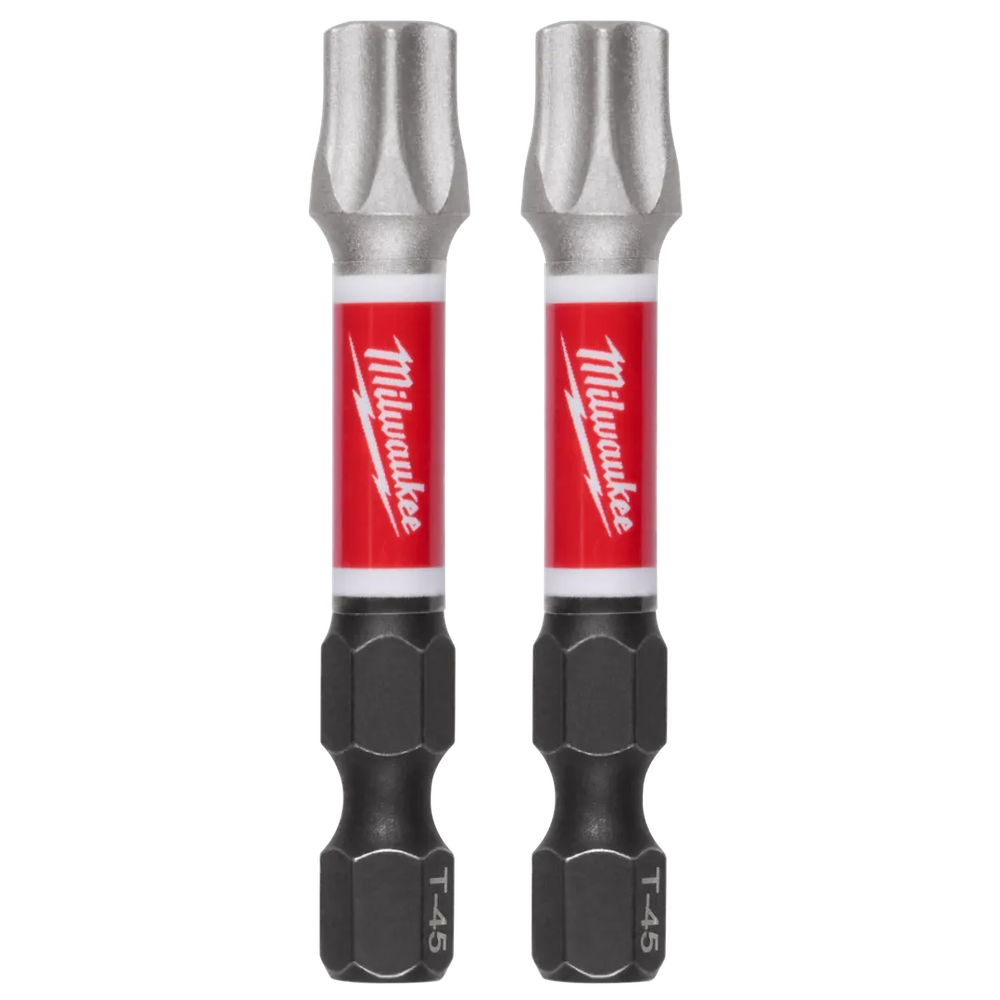 Milwaukee Tool Shockwave Impact Duty 2"T45 Impact Bits, 2/Pack