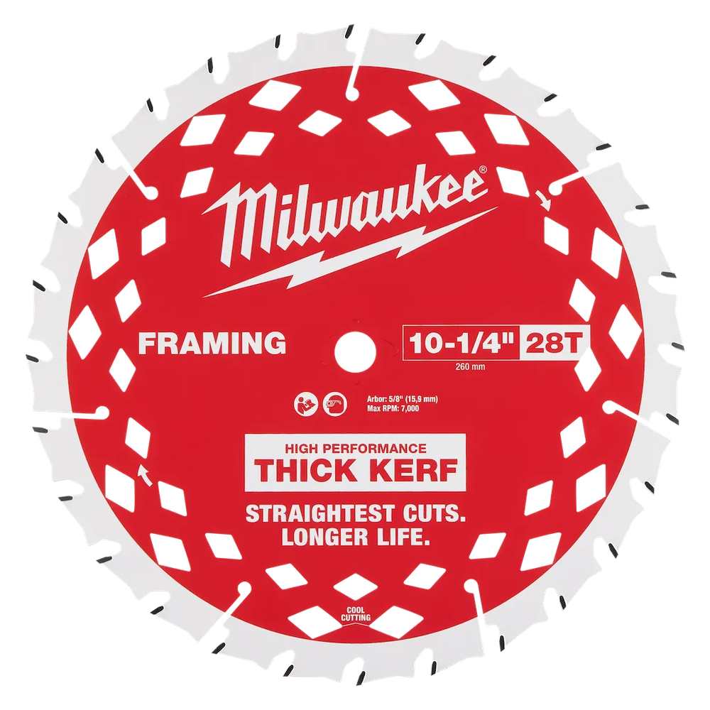 Milwaukee Tool 10-1/4 28T Thick Kerf Framing Circ. Saw Blade