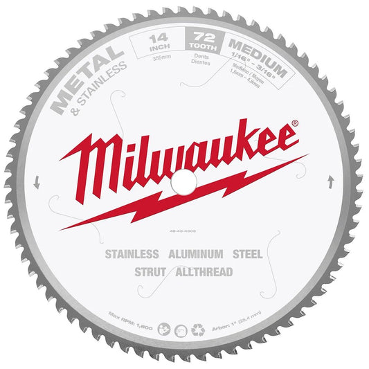 Milwaukee Tool 14" Circular Saw Blade DRY Cut 72T