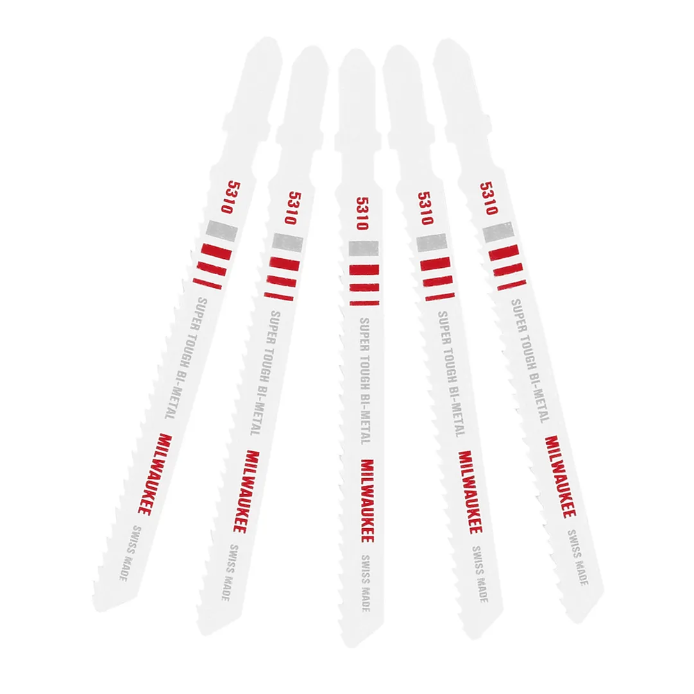 Milwaukee Tool 4" 10TPI T-shank Jig Saw, 5/Pack