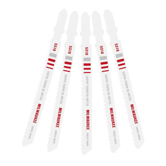 Milwaukee Tool 4" 10TPI T-shank Jig Saw, 5/Pack