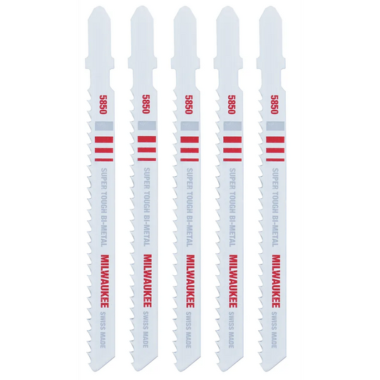 Milwaukee Tool 4" 8TPI T-shank Jigsaw B, 5/Pack