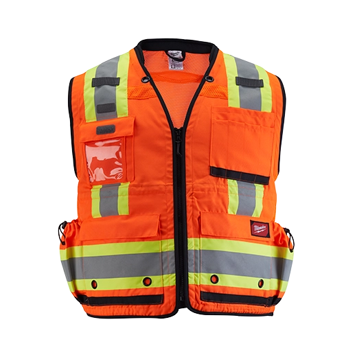 Milwaukee Tool CL2 Surveyor's HI-VIS Orange Vest - S/M
