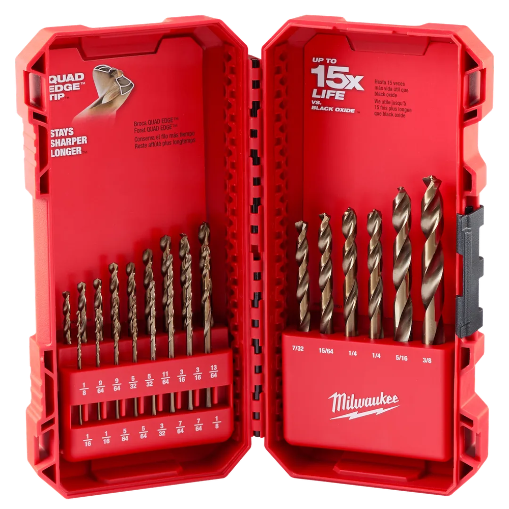 Milwaukee Tool 23 Piece RED Helix Cobalt Drill Bit Set (Set)