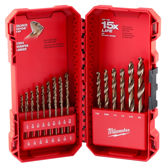 Milwaukee Tool 23 Piece RED Helix Cobalt Drill Bit Set (Set)