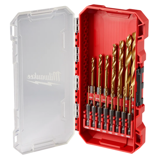 Milwaukee Tool Shockwave Impact Duty RED Helix Titanium Drill B (Set)