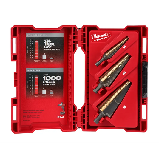 Milwaukee Cobalt Step Bit Kit (3PC) (Set)