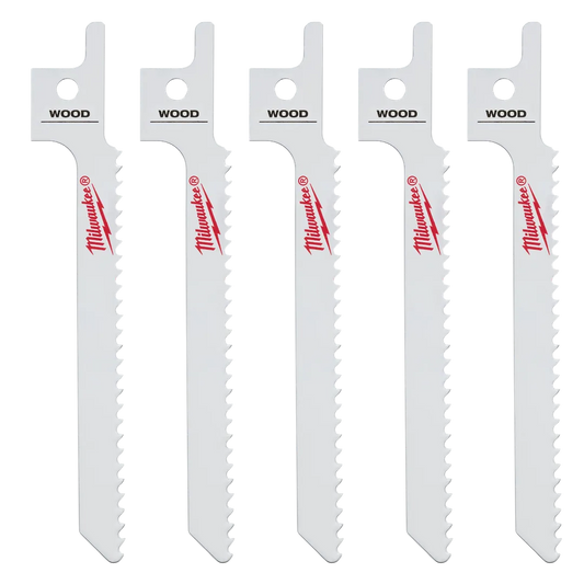 Milwaukee Tool M12 Hackzall Bi-metal Blade - Wood Scroll, 5/Pack