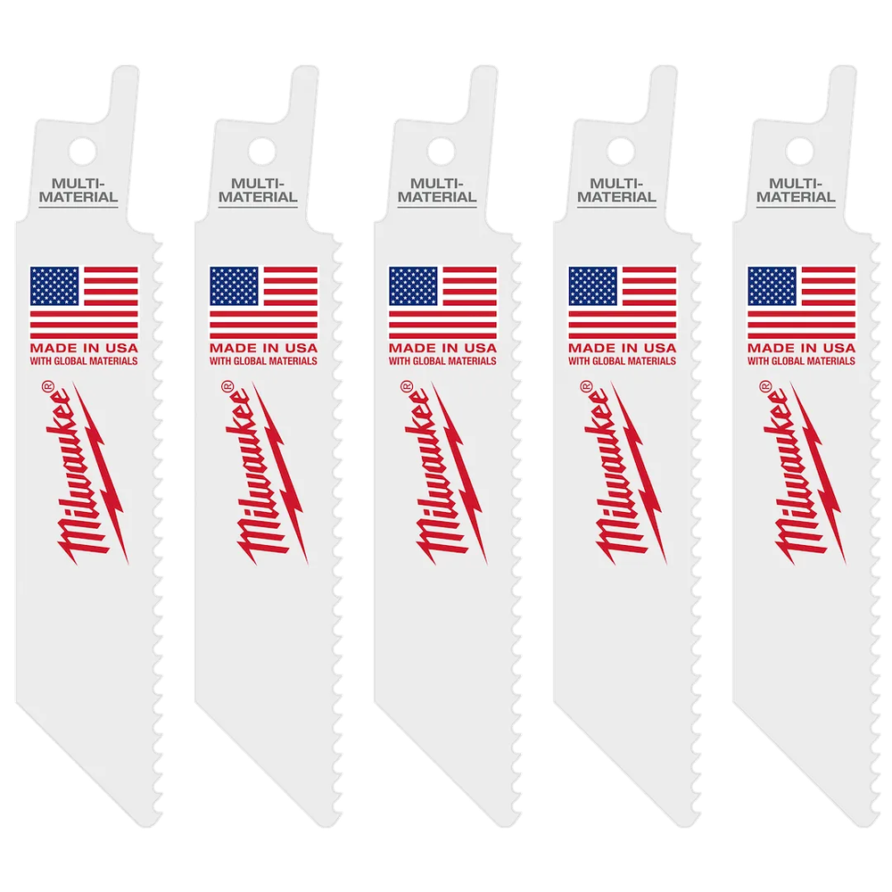 Milwaukee Tool M12 Hackzall Bi-metal Blade - Multi-material, 5/Pack