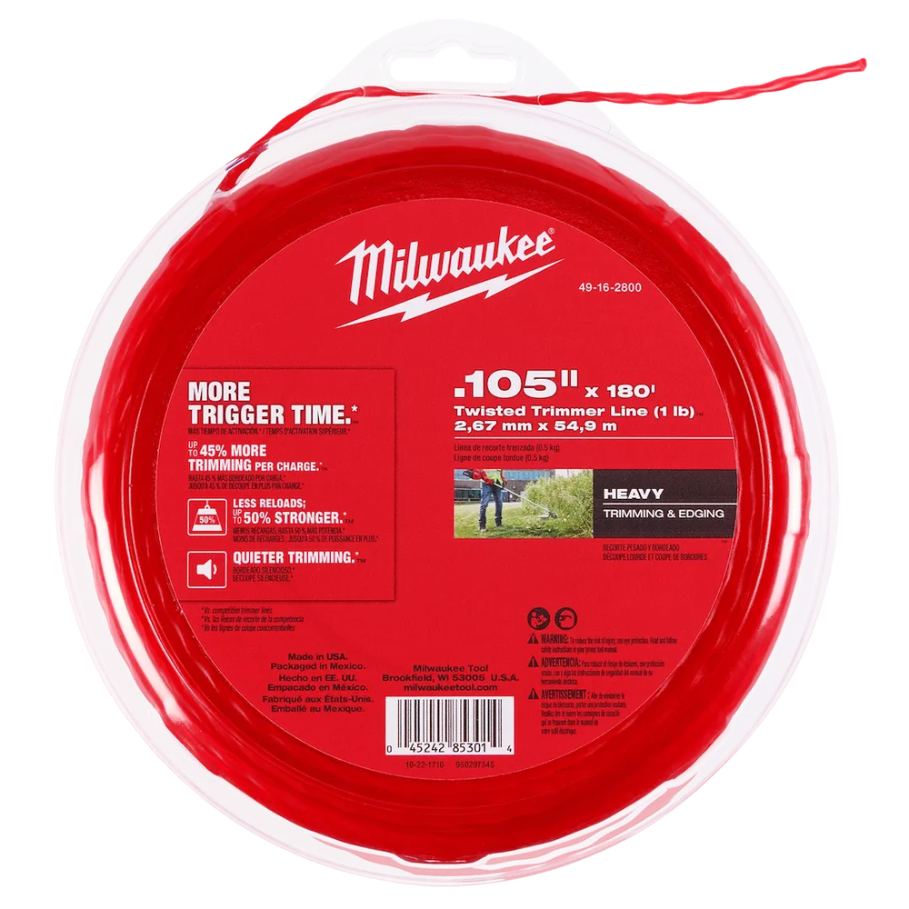 Milwaukee Tool 0.105" X 180' Trimmer Line