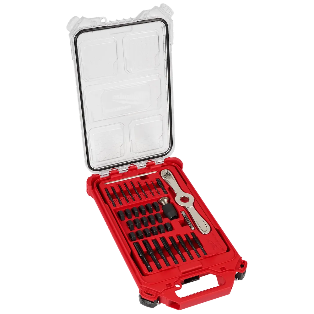 Milwaukee Tool 38PC SAE Tap & Die Packout Set W/2-IN-1 Handle (Set)