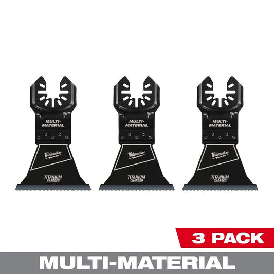 Milwaukee Tool 2-1/2"TITANIUM Charge MULTI-MATERIA/TOOL Blade, 3/Pack
