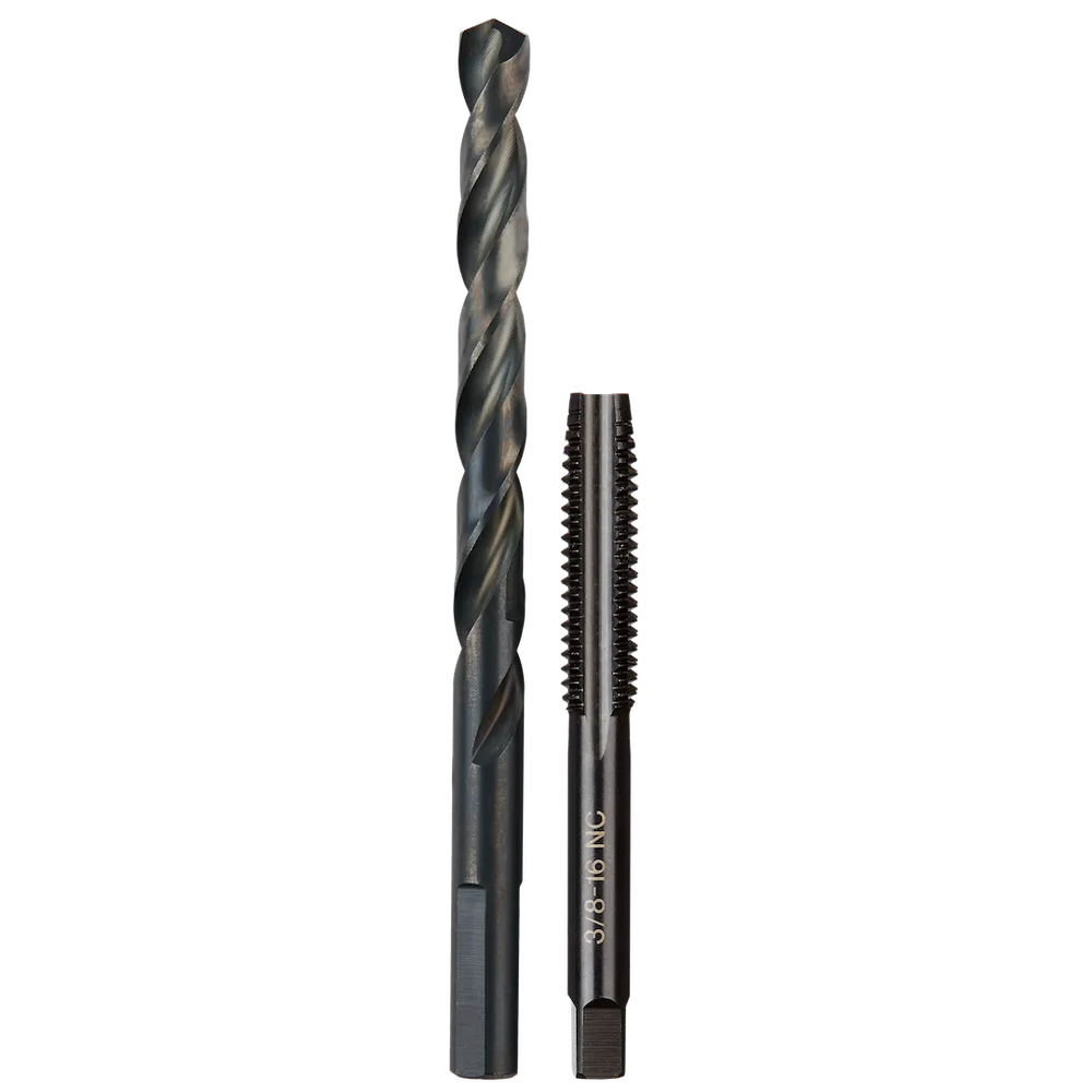 Milwaukee Tool 3/8"-16 Straight Flute Plug Tap& 5/16" Drill Bit