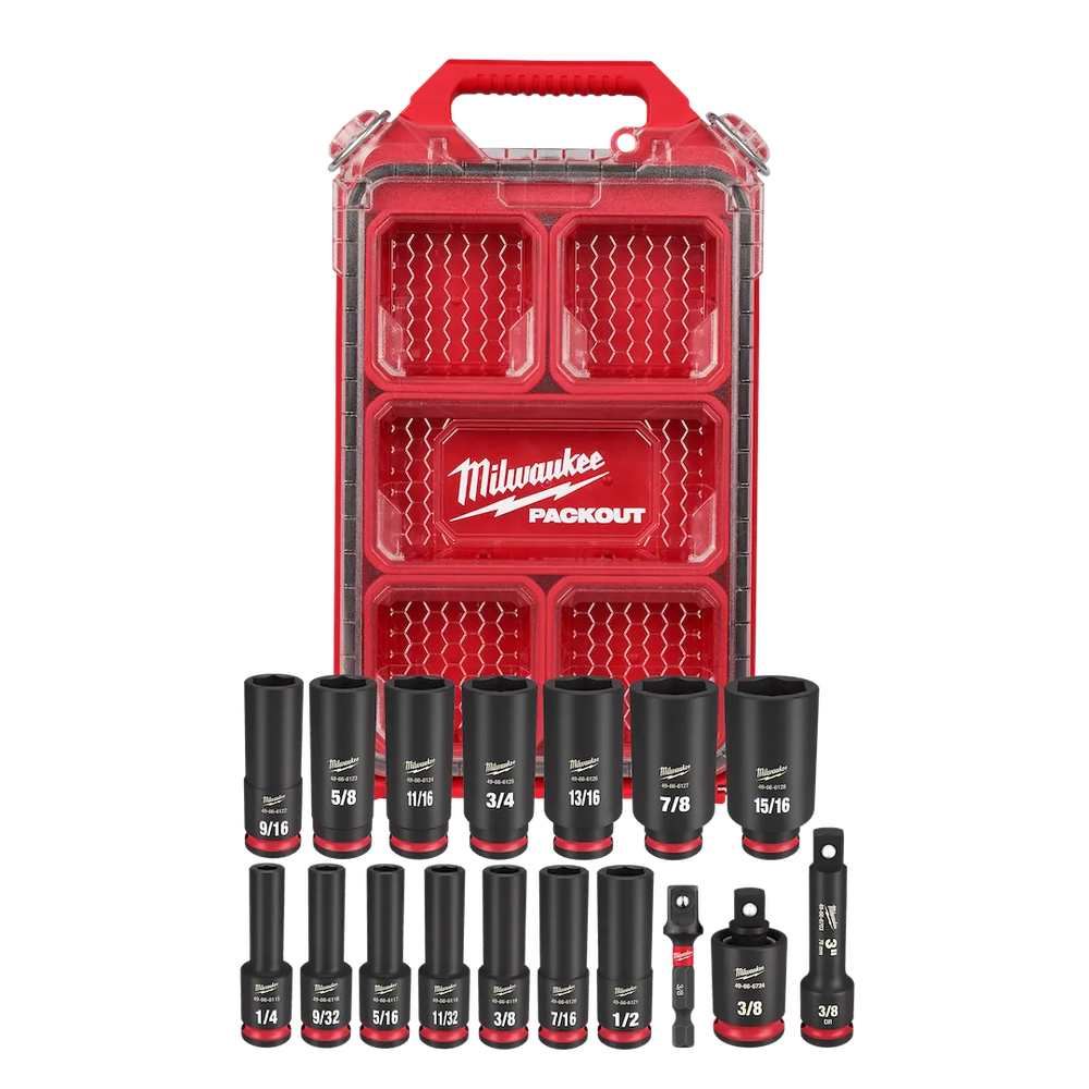 Milwaukee Tool Shockwave IMP Duty SKT 3/8 DR 17PC SAE Packout (Set)