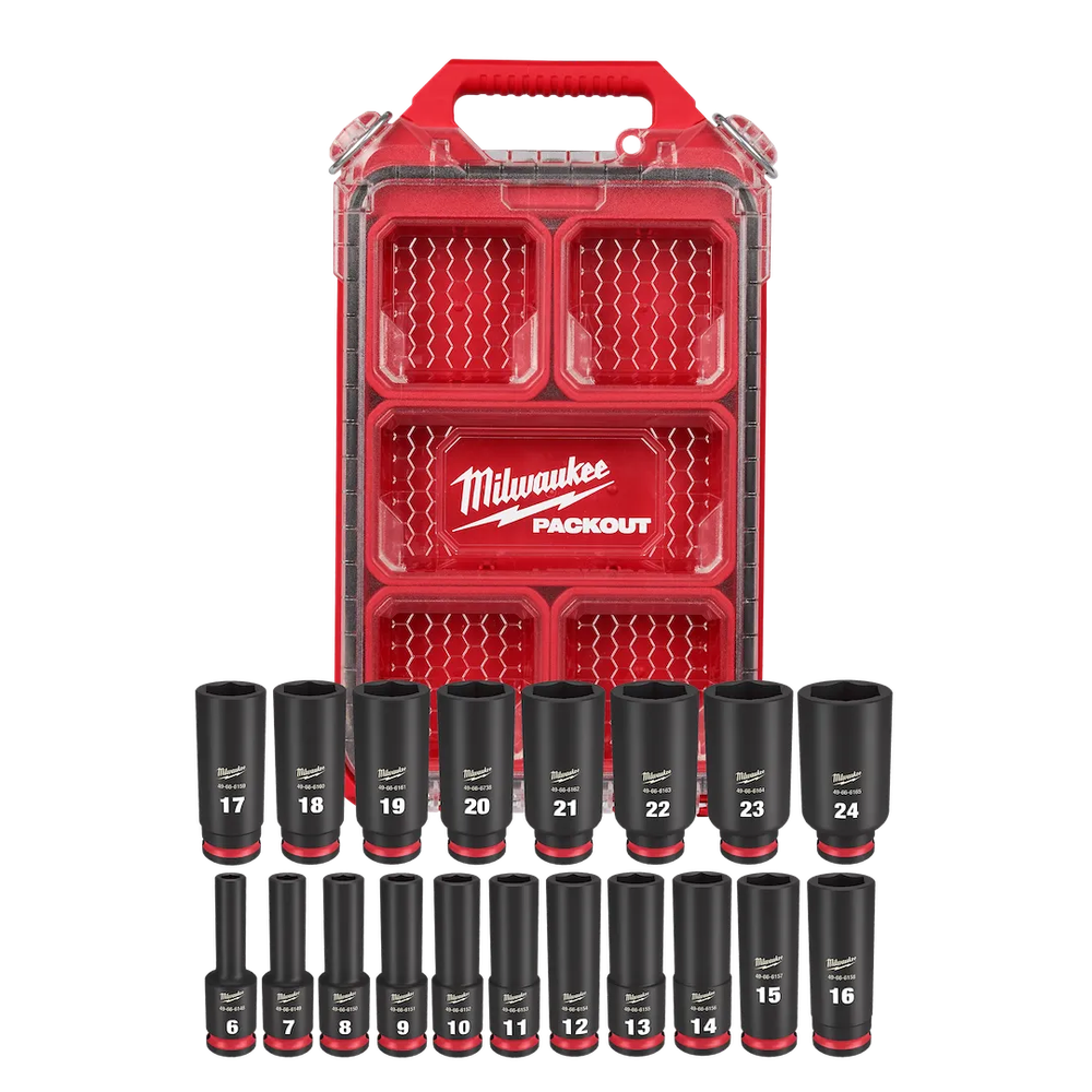 Milwaukee Tool Shockwave IMP Duty SKT 3/8 DR 19PC MM Packout (Set)