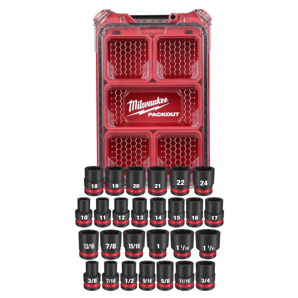 Milwaukee Tool Shockwave IMP DTY SKT 1/2 DR 27PC SAE/MM Packou (Set)
