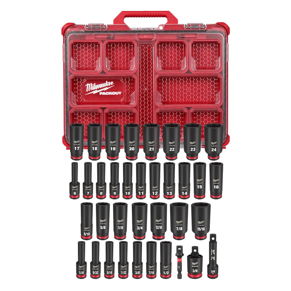 Milwaukee Tool Shockwave IMP DTY SKT 3/8 DR 36PC SAE/MM Packou (Set)