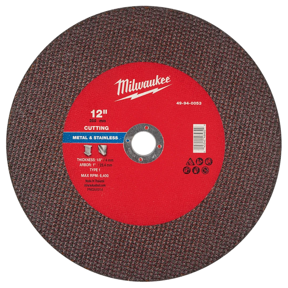 Milwaukee Tool 12" X 1/8" X 1" Metal Cut OFF Wheel -type 1