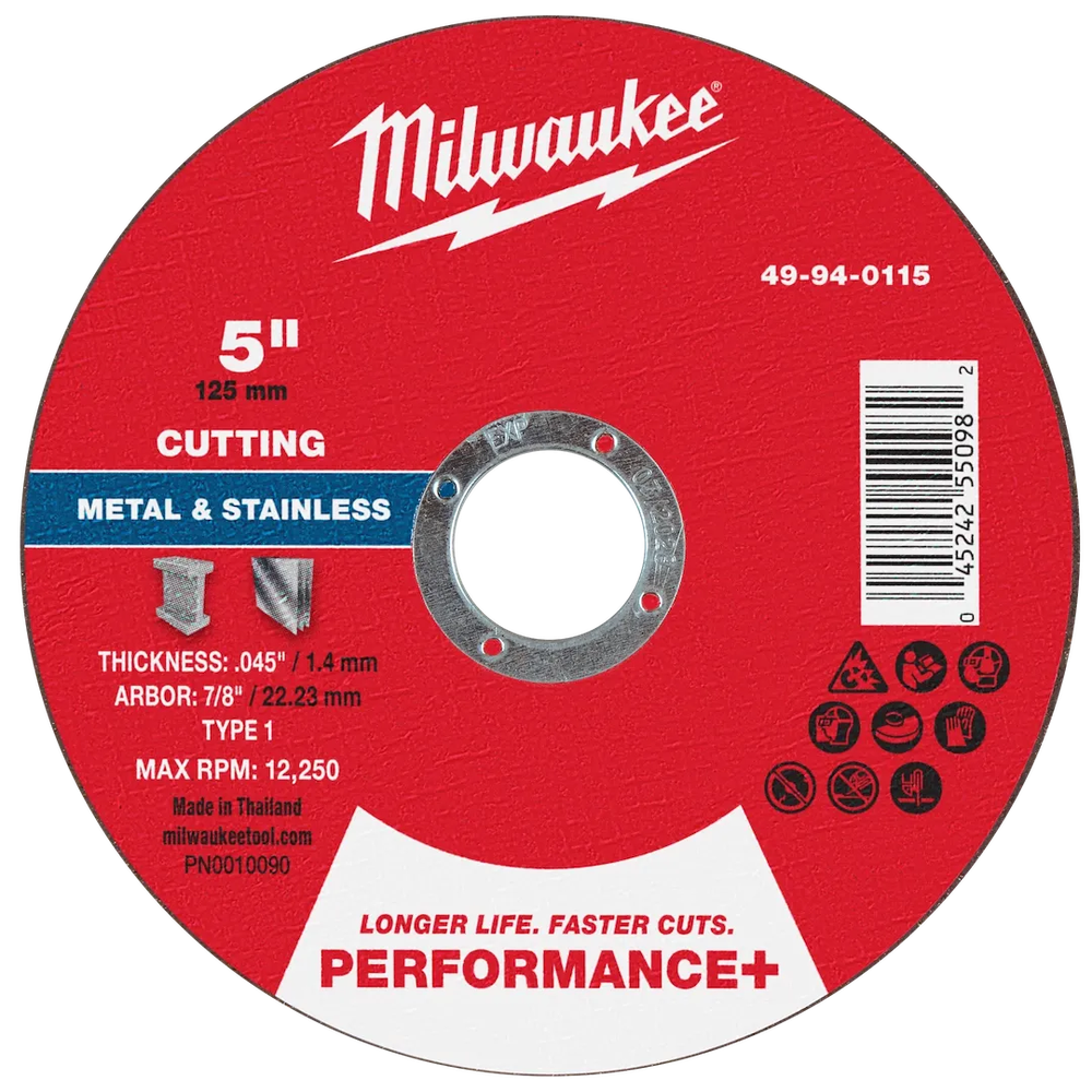 Milwaukee Tool 5"X.045"X7/8" Performance Metal Cut OFF Wheel