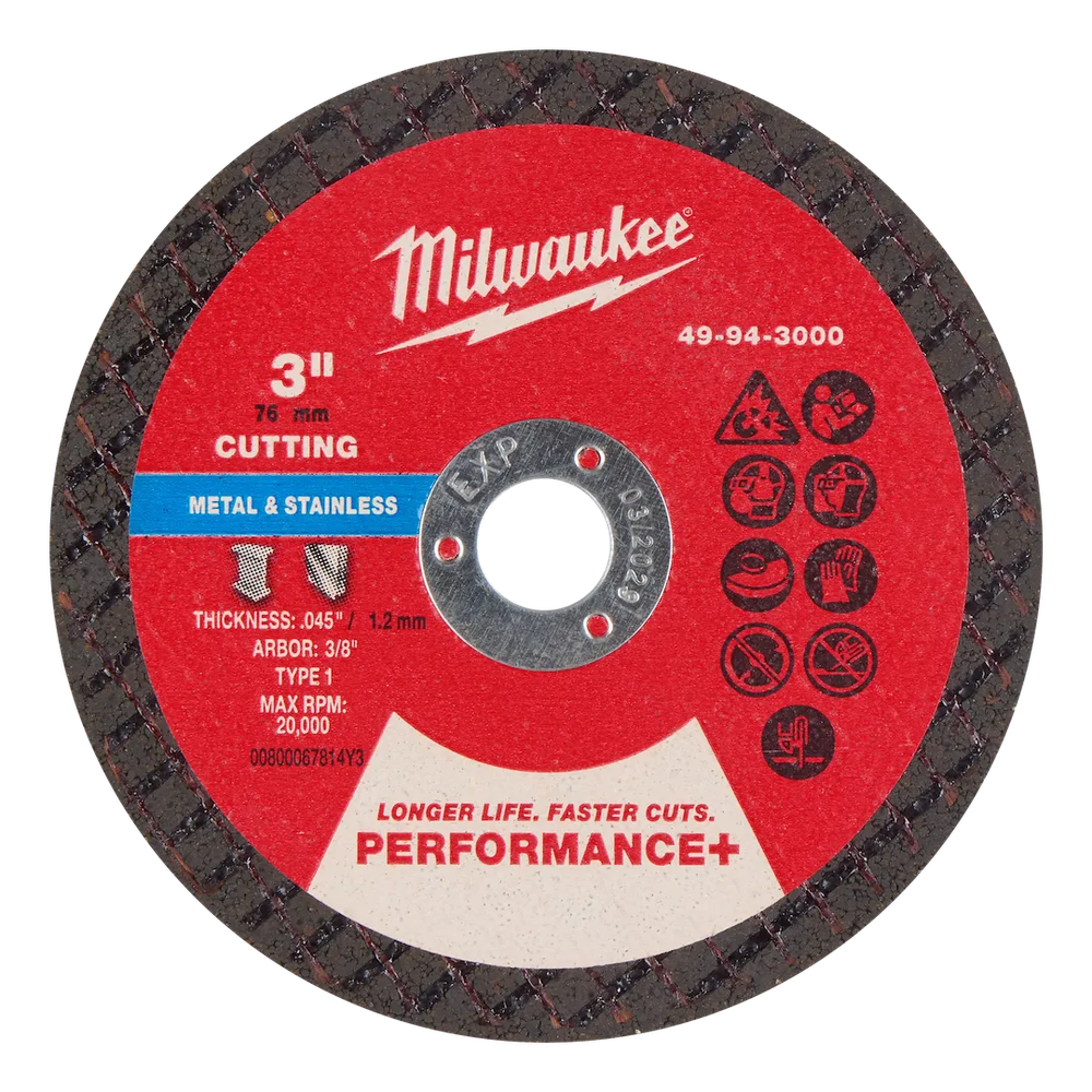 Milwaukee Tool 3 IN. Metal Cut OFF Wheel 3 PK, 3/Pack