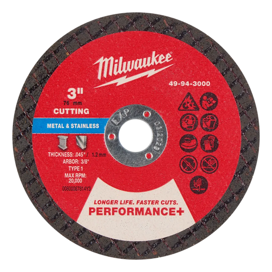 Milwaukee Tool 3 IN. Metal Cut OFF Wheel 3 PK, 3/Pack