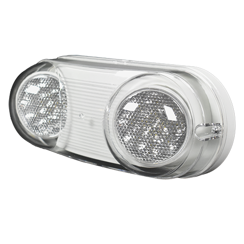 Best Lighting 2-HEAD WP Oval LOW-Prof LED EM Unit White (OWLEMW)