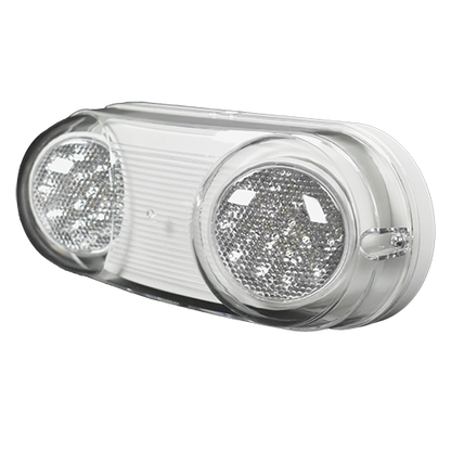 Best Lighting 2-HEAD WP Oval LOW-Prof LED EM Unit White (OWLEMW)