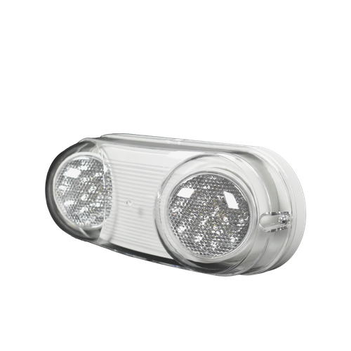 Best Lighting 2-HEAD WP Oval LOW-Prof LED EM Unit White (OWLEMW)
