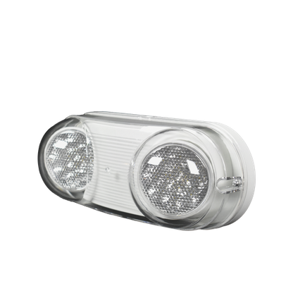 Best Lighting 2-HEAD WP Oval LOW-Prof LED EM Unit White (OWLEMW)